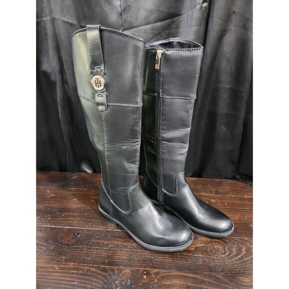 NEW Tommy Hilfiger Shano Wide Calf Riding Boots/Sz. 5M WC - Picture 2 of 11